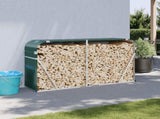 Log Holder Green 180x45x100 cm Galvanised Steel 364544