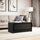Coffee Table with LED Lights Black Engineered Wood 851985