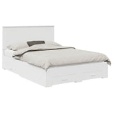 Bed Frame with Headboard White 140 x 200 cm Engineered Wood 3409649