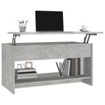 809651 Coffee Table Concrete Grey 102x50x52,5 cm Engineered Wood