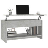 809651 Coffee Table Concrete Grey 102x50x52,5 cm Engineered Wood