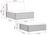 2 pcs Rattan Lounge Set with Cushions GENDT Natural Rattan 42034410