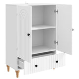 Sideboard with Drawer White 66 x 34.5 x 95 cm Engineered Wood 894205