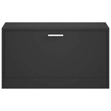 Shoe Bench Black 80x24x45 cm Engineered Wood 342641