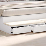 Bed Drawers White 180 x 36.5 x 16.5 cm Engineered Wood 866979