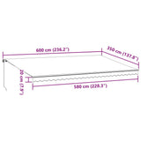 Manual Retractable Awning Burgundy 600x350 cm 3215010