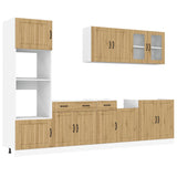 ZNTS 7 Piece Kitchen Cabinet Set Kalmar Artisan Oak Engineered Wood 3314750