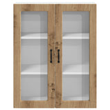 Wall Glass Cabinet LUCCA Artisan Oak 80 x 31 x 100 cm 885164