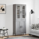 Highboard Grey Sonoma 69.5x34x180 cm Engineered Wood 3198351