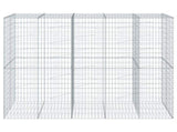 Gabion Basket with Cover 250x100x200 cm Galvanised Iron 3295228