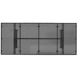 Garden Table Black PE rattan, powder-coated steel, tempered glass 365602