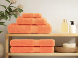 8 Piece Premium Towel Set SOLUND Orange 600 gsm 137546