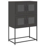 ZNTS Highboard Black 68x39x107 cm Steel 853344