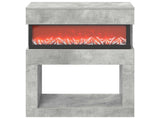 Electric Fireplace Concrete 64 x 30 x 87 cm Engineered wood 8021106