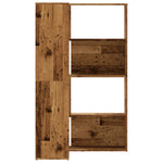 Corner Bookcase 4-Tier Old Wood 85x85x140 cm Engineered Wood 3307817
