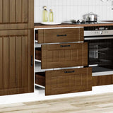 Kitchen Base Cabinet Lucca Brown Oak Engineered Wood 854276