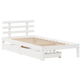 Bed Frame with Drawers without Mattress White 100x200 cm 3302007