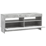 LED TV Cabinet Concrete Grey Engineered Wood 896108