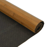 Rug Rectangular Brown 100x400 cm Bamboo 376818