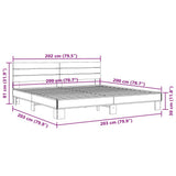Bed Frame without Mattress Brown Oak 200x200 cm 3280131