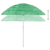 Hawaii Beach Parasol Green Polyester Medium Tiltable Parasol 314698