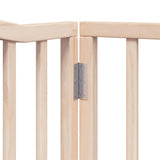 Dog Gate with Door Foldable 12 Panels 960 cm Poplar Wood 3155616