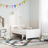 Bed Frame with Mattress White 80 x 200 cm Solid Pine Wood 3385959