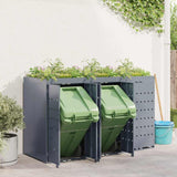 Wheelie Bin Storage for 3 Bins Light Grey 204 x 77.5 x 121.5 cm 3394749