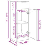 Bathroom Cabinet Concrete Grey 32x34x90 cm Engineered Wood 811290