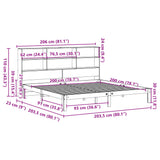 Bookcase Bed without Mattress 200x200cm Solid Wood Pine 3322570