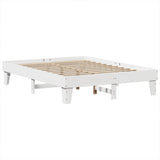 Bed Frame without Mattress White 160x200 cm Solid Wood Pine 855350