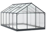 Garden Greenhouse with Door Anthracite 183.5 x 303.5 x 207 cm 3433043