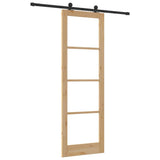 Sliding Door ORKDAL Natural and Black 78 x 232 cm 3331995
