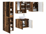 Bathroom Cabinet Set 5 pcs Old Wood 50 x 14.5 x 70 cm 3407301