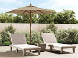 Garden Parasol with Wooden Pole Taupe 196x231 cm 363162