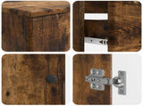 2 Piece Bathroom Cabinet Set BREDA Smoked Oak Engineered Wood 3417563