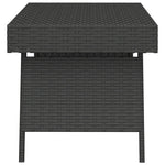 ZNTS Foldable Side Table Black 60x40x38 cm Poly Rattan 319408