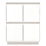 Sideboard White 60x34x75 cm Solid Wood Pine 813376