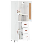 Highboard White 69.5x34x180 cm Engineered Wood 3199977