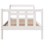 Bed Frame without Mattress White 90x190 cm Single Solid Wood Pine 3306567