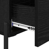 Bedside Cabinet Black Oak 40 x 40 x 66 cm Engineered Wood 882127