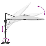 Roma Parasol Beige 286 x 284 x 265 cm Aluminium and Polyester 42003335