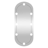 Wall Mirror with LED Lights 30x70 cm Glass Oval 3189161