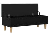 Storage Bench with Cushion Black Oak 102 x 42 x 46 cm 8017751