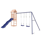Outdoor Playset Natural wood, Blue Solid Douglas Fir wood Large 3155823