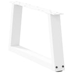 ZNTS Dining Table Legs V-Shape 2 pcs White 50x cm Steel 4012529