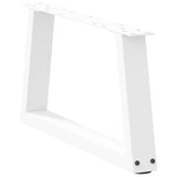 ZNTS Dining Table Legs V-Shape 2 pcs White 50x cm Steel 4012529