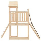 Playhouse with Climbing Wall Solid Wood Pine 3155831