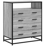 Drawer Cabinet Grey Sonoma 70x41x83.5 cm Engineered Wood 849092