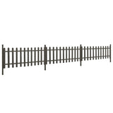 Picket Fence with Posts 3 pcs WPC 614x80 cm 318090